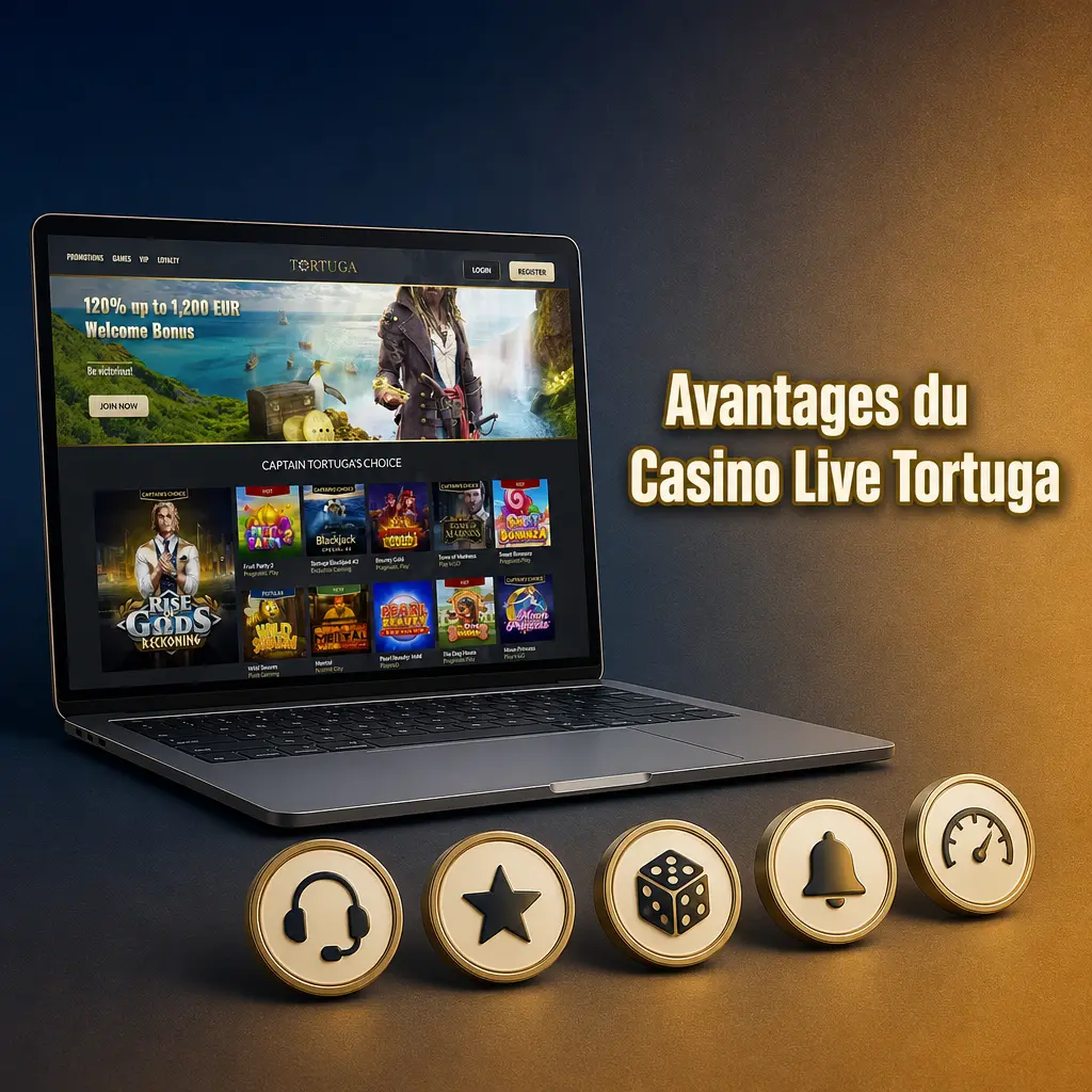 Casino Live Tortuga : croupiers professionnels, chat en direct et mises variées accessibles sur mobile en HD