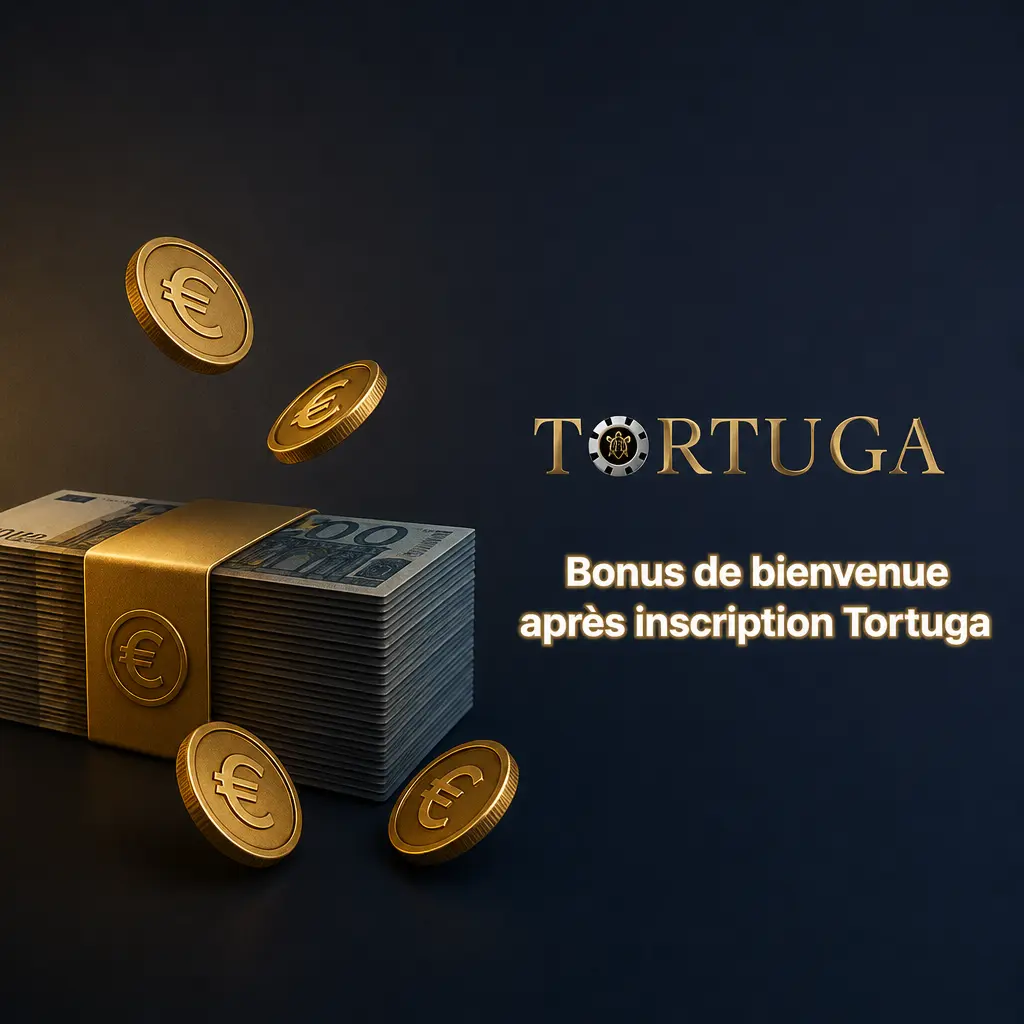 Bonus de bienvenue Tortuga : 100% jusqu'à 500 EUR et 200 tours gratuits sur machines à sous après inscription