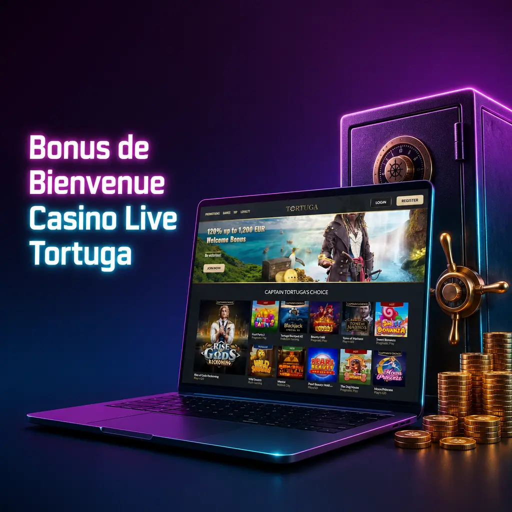 Bonus de bienvenue casino live Tortuga : 100% jusqu'à 500 EUR et 200 tours gratuits dès 20 EUR de dépôt