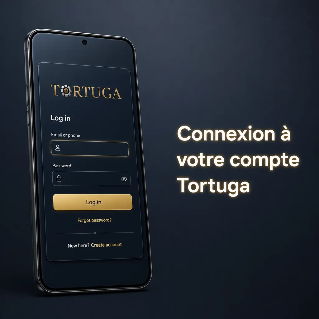 Page de connexion au compte Tortuga avec champs pour e-mail, mot de passe et authentification à deux facteurs