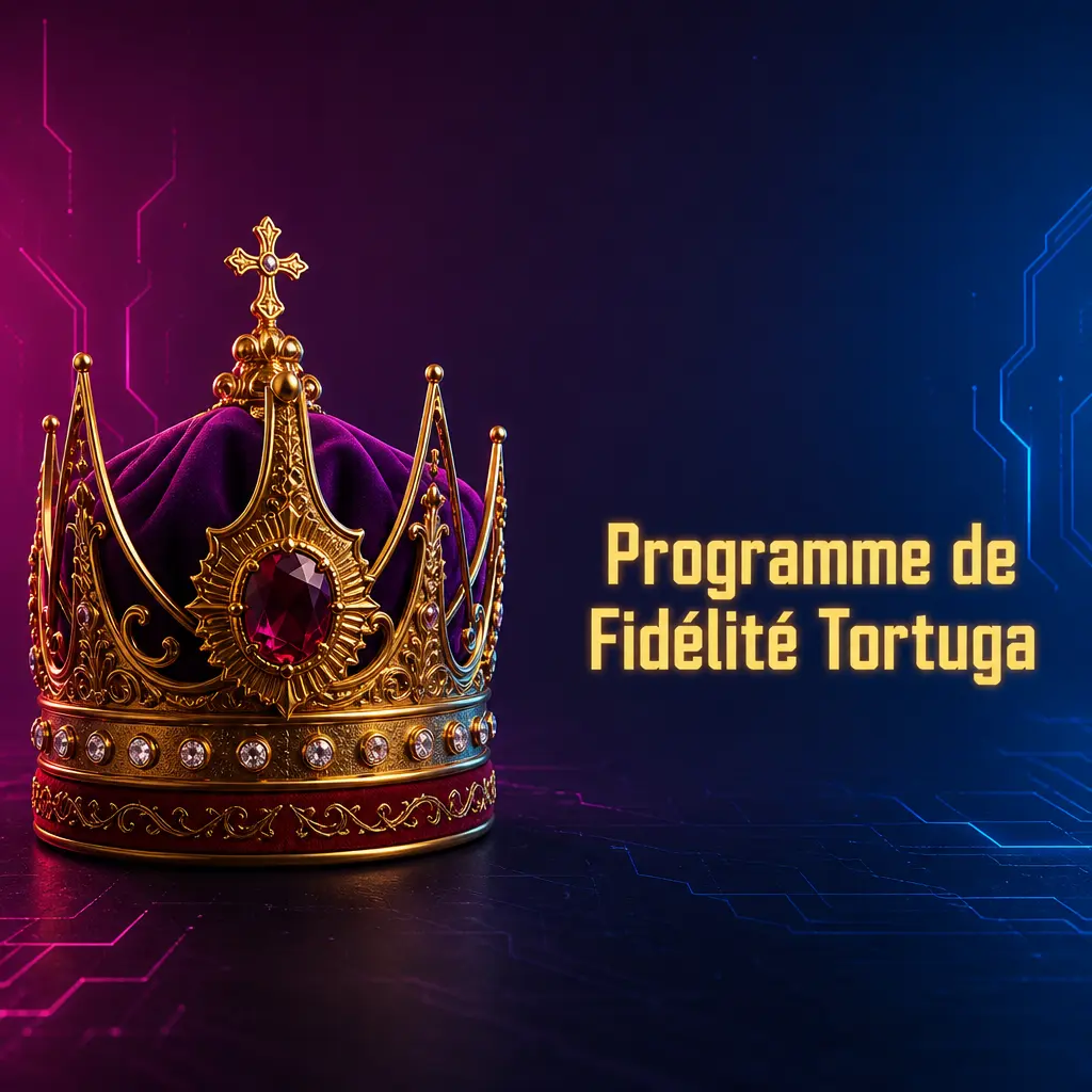 Programme de fidélité Tortuga : gagnez des points à chaque pari et progressez du niveau Matelot à Capitaine pour des récompenses exclusives.