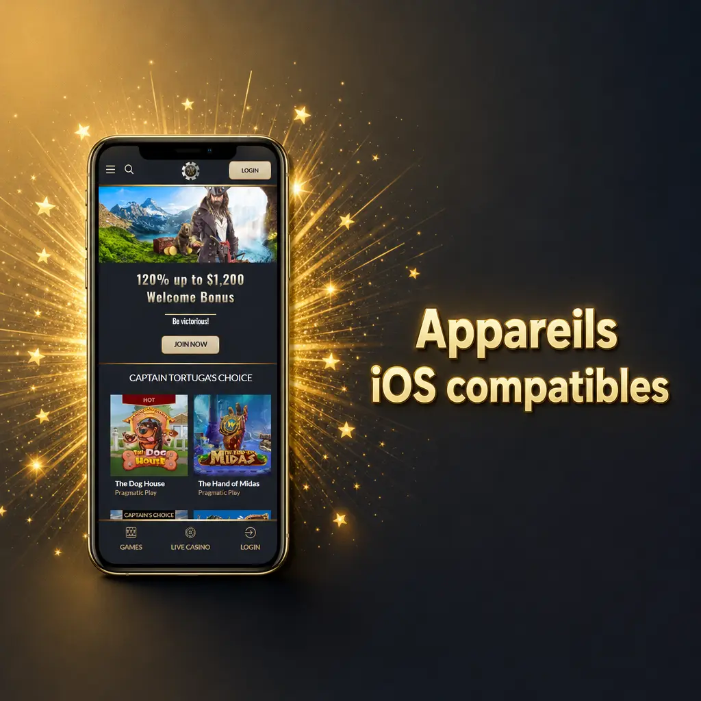 Appareils iOS compatibles avec l'application Tortuga : iPhone X à iPhone 15, toutes versions Pro et Plus incluses