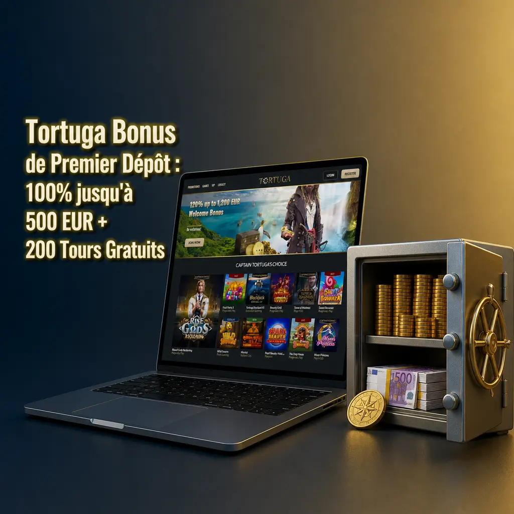 Tortuga casino : bonus de premier dépôt 100% jusqu'à 500 EUR et 200 tours gratuits sur Book of Dead